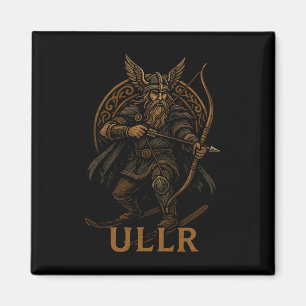 Ullr Norse God Of Archery And Skiing Magnet