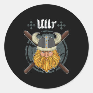 Ullr Shirt Ski Men Winter Sports Shirt Skiing Viki Classic Round Sticker