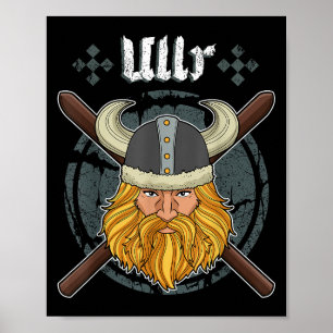 Ullr Shirt Ski Men Winter Sports Shirt Skiing Viki Poster