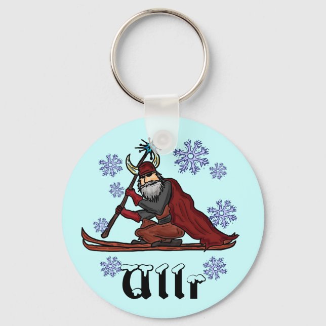Ullr snow god keychain (Front)