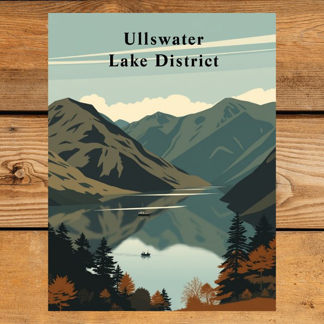 Ullswater, Lake District, England Travel Art Postcard (Ullswater, Lake District, England Travel Art Postcard
)