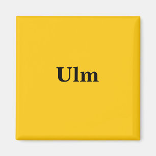 Ulm Magnet Schild Gold Gleb