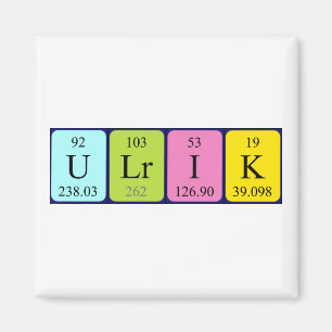 Ulrik periodic table name magnet