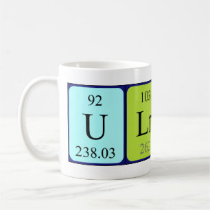 Ulrik periodic table name mug