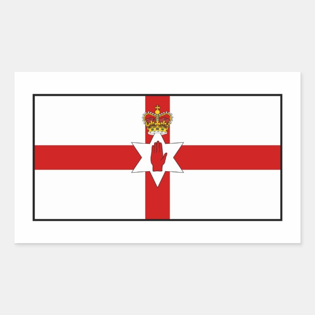 Ulster Banner Northern Ireland Flag Rectangular Sticker (Front)