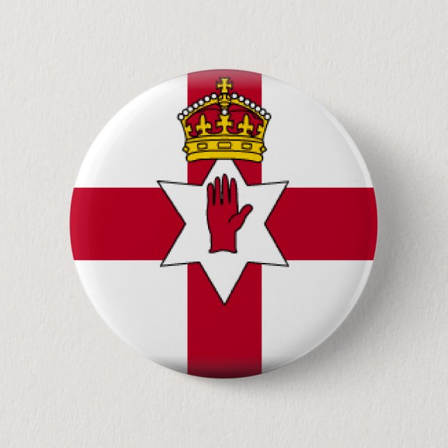 Ulster Flag 6 Cm Round Badge (Front)