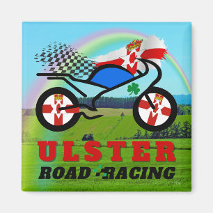 Ulster Motorcycle Road Racing Magnet