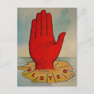 Ulster Red Hand & Map Postcard