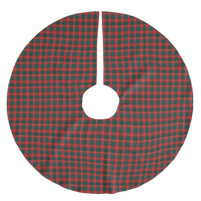 Ulster Red Tartan Plaid Brushed Polyester Tree Skirt (Front)