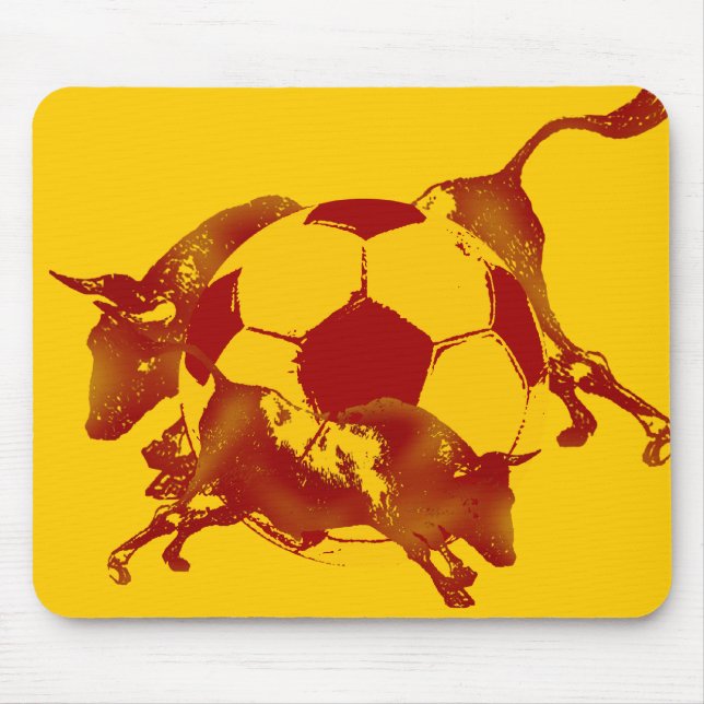 Ulta hot Spanish Running of the bulls soccer gifts Mouse Pad (Front)