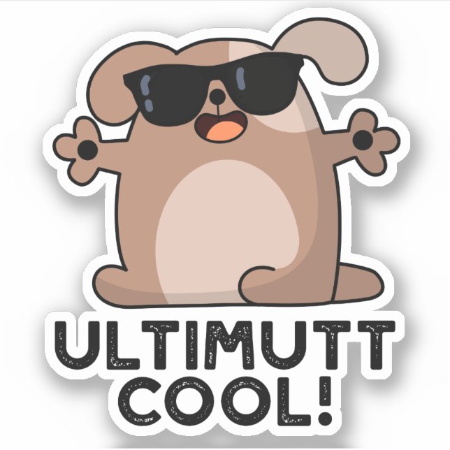 Ulti-mutt Cool Funny Dog Pun  (Front)