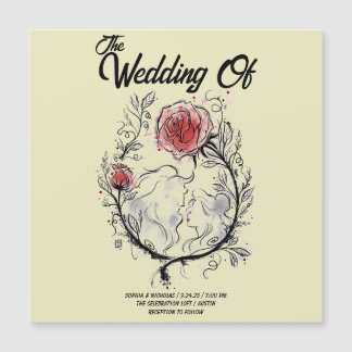Ultil The Last Petal Falls Wedding Magnetic Invitation