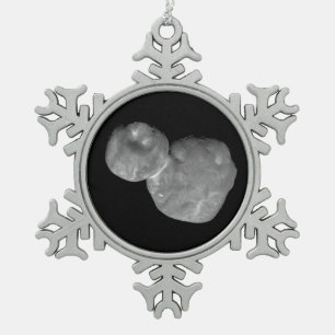 Ultima Thule Arrokoth Kuiper Belt Object Snowflake Pewter Christmas Ornament