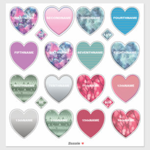 Ultimate 16 Name Hearts Collection