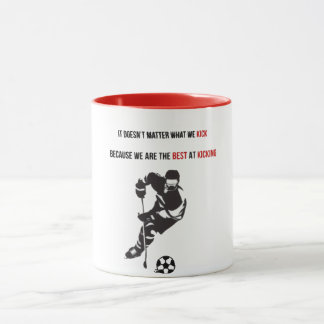 Ultimate Canadian Sports Hybrid: Soccer & Hockey   Mug