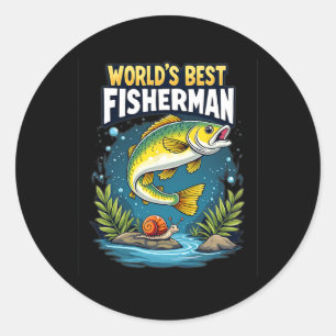 Ultimate Catch World's Best Fisherman Fishing Enth Classic Round Sticker