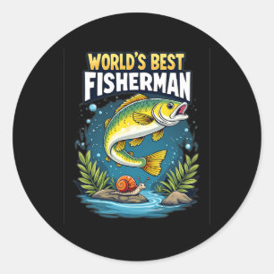 Ultimate Catch World's Best Fisherman Fishing Enth Classic Round Sticker