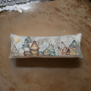 Ultimate Christmas Village Snow  Body Cushion