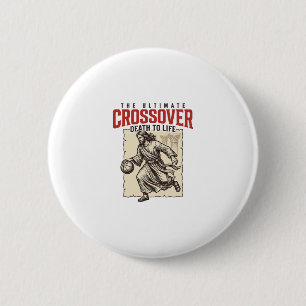 Ultimate Crossover Christian Basketball Vintage 6 Cm Round Badge