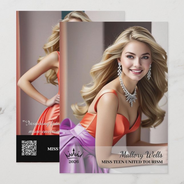 Ultimate Crown Pageant Autograph Card (Front/Back)