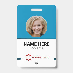 Ultimate Customization: Employee Photo Logo Barcod ID Badge