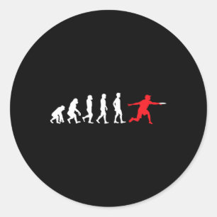 Ultimate Disc Flying Evolution Friskee Sports Play Classic Round Sticker
