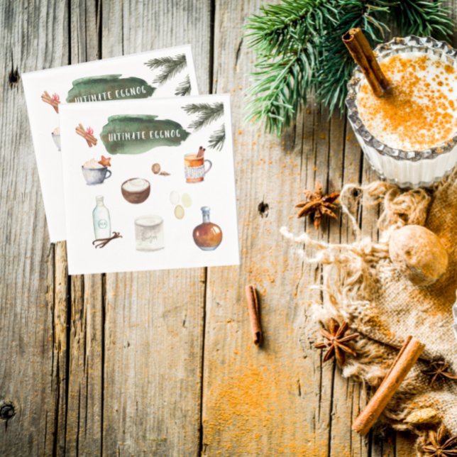 Ultimate Eggnog Recipe | Holiday Party Napkin (Creator Uploaded)