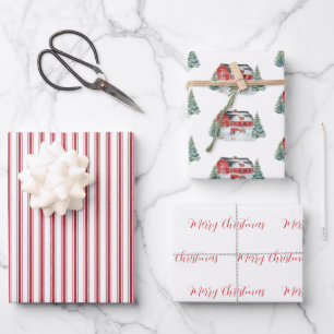Ultimate Farmhouse Christmas Collection Gift Wrapping Paper Sheet