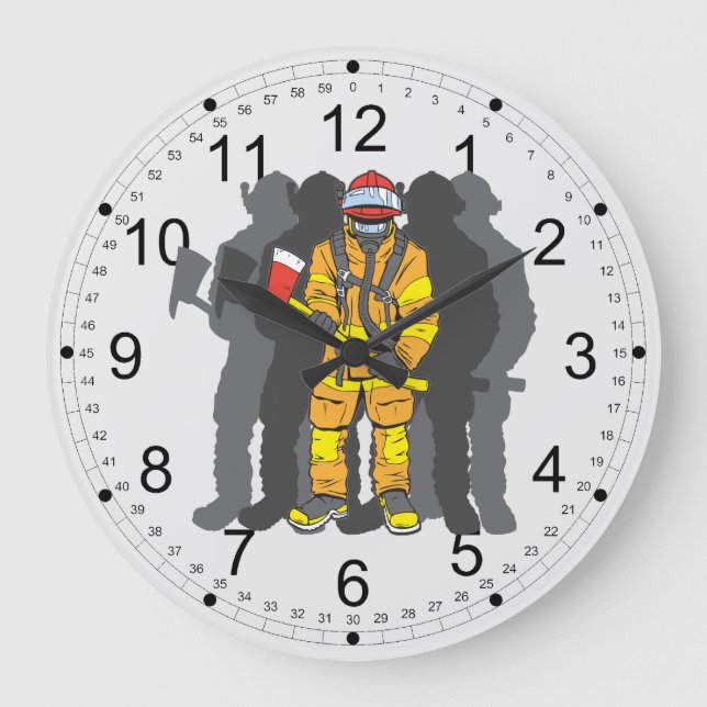 Ultimate Firefighter Large Clock (Front)