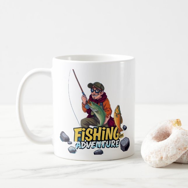 Ultimate Fishing Adventure: Catch of the Day! Coffee Mug (With Donut)