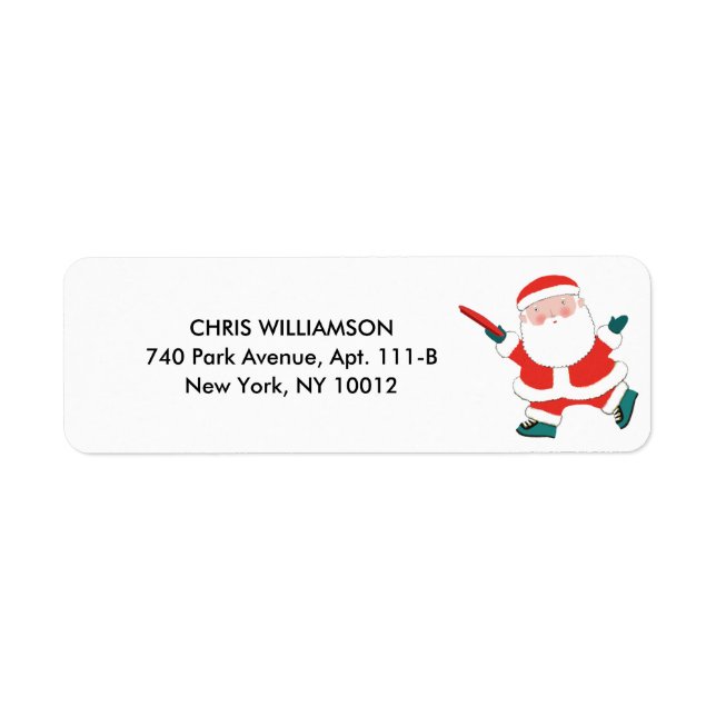 Ultimate Frisbee Christmas Return Address Label (Front)