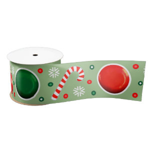 Ultimate Frisbee Christmas Satin Ribbon
