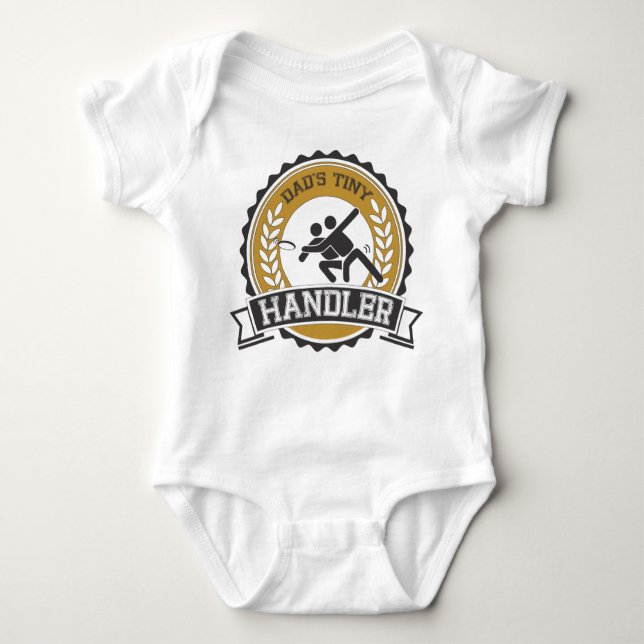 Ultimate Frisbee - Daddy's little Handler Baby Bodysuit (Front)