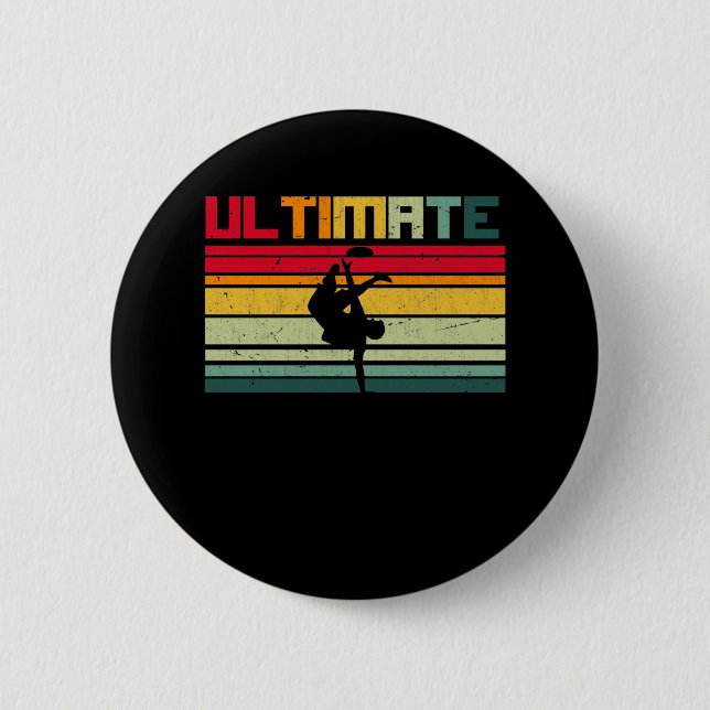 Ultimate Frisbee Disc Golf Freestyle 6 Cm Round Badge (Front)