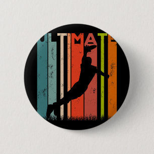Ultimate Frisbee Frolf Disc Golf Player Flying Dis 6 Cm Round Badge