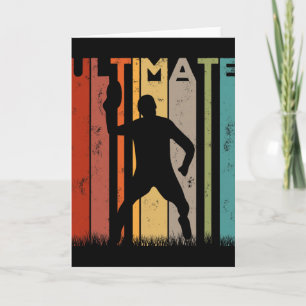 Ultimate Frisbee Frolf Disc Golf Player Flying Dis Card