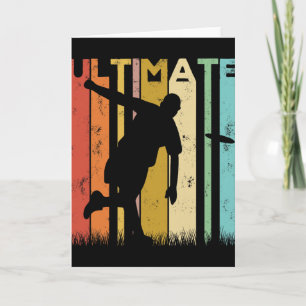 Ultimate Frisbee Frolf Disc Golf Player Flying Dis Card