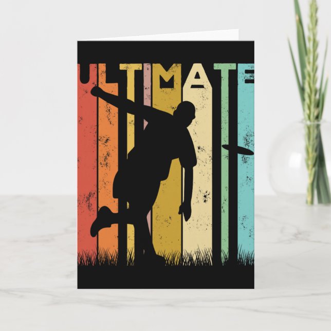 Ultimate Frisbee Frolf Disc Golf Player Flying Dis Card (Front)