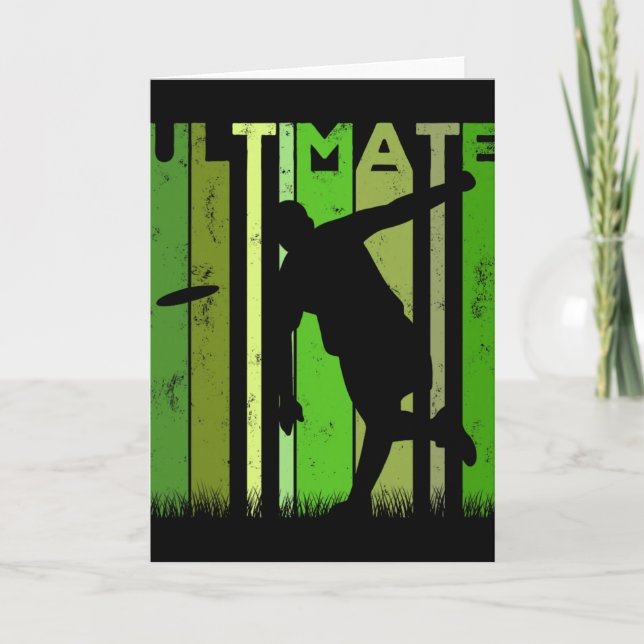 Ultimate Frisbee Frolf Disc Golf Player Flying Dis Card (Front)