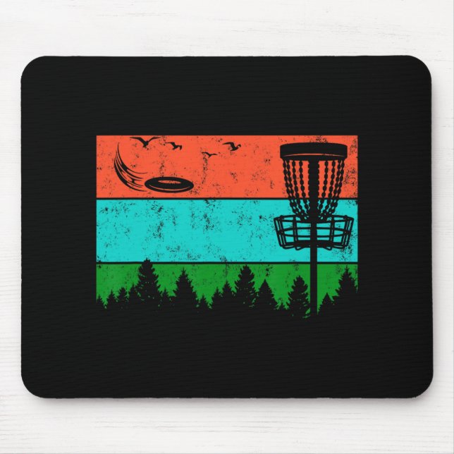 Ultimate Frisbee Frolf Disc Golf Player Flying Dis Mouse Pad (Front)