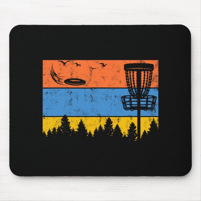 Ultimate Frisbee Frolf Disc Golf Player Flying Dis Mouse Pad (Front)