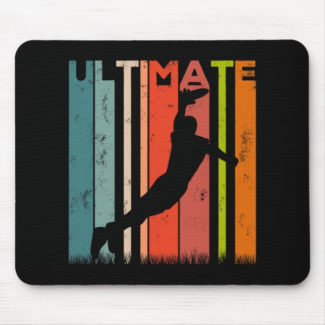Ultimate Frisbee Frolf Disc Golf Player Flying Dis Mouse Pad (Front)