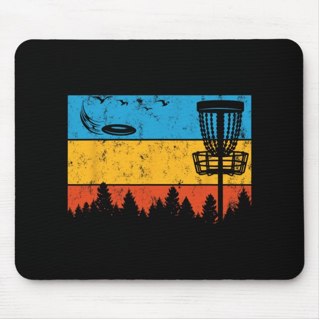 Ultimate Frisbee Frolf Disc Golf Player Flying Dis Mouse Pad (Front)
