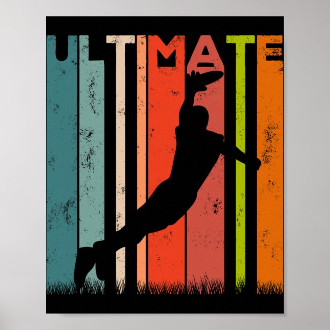 Ultimate Frisbee Frolf Disc Golf Player Flying Dis Poster (Front)