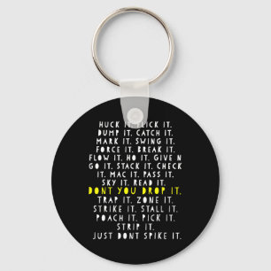 Ultimate Frisbee Game Language Frowler Disc Golf P Key Ring