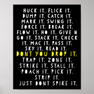 Ultimate Frisbee Game Language Frowler Disc Golf P Poster