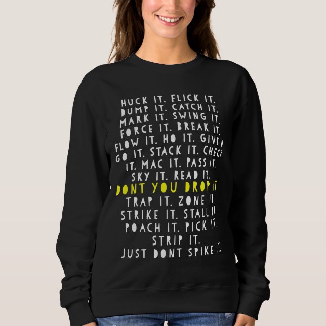 Ultimate frisbee game language Frowler Disc Golf P Sweatshirt (Front)