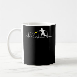 Ultimate Frisbee Heartbeat Disc Golf Coffee Mug
