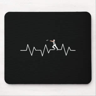 Ultimate Frisbee Heartbeat Funny Disc Golf Player Mouse Pad