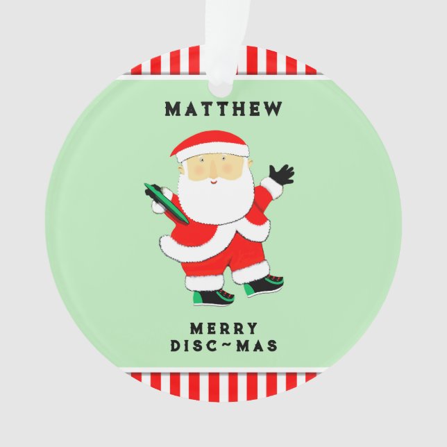 Ultimate Frisbee Holiday Gift Ornament (Front)